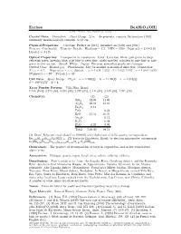 Euclase Bealsio4(OH) C 2001 Mineral Data Publishing, Version 1.2 ° Crystal Data: Monoclinic
