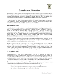 Membrane Filtration