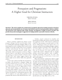 Persuasion and Pragmatism 127