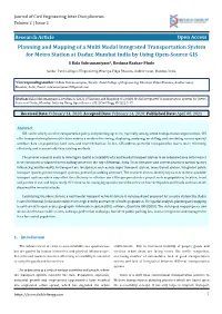 Planning and Mapping of a Multi Modal Integrated Transportation