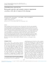 Retrograde Episodic and Semantic Memory Impairment Correlates with Side of Temporal Lobe Damage