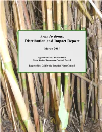 Arundo Donax Distribution and Impact Report