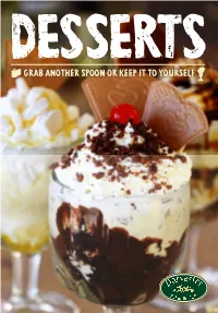 Dessert Menu