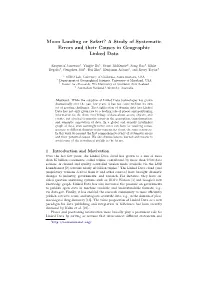 Moon Landing Or Safari? a Study of Systematic Errors and Their Causes in Geographic Linked Data