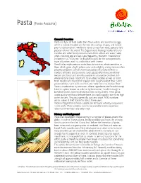 Pasta Asciutta)