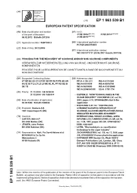 Process for the Recovery of Sucrose And/Or Non-Sucrose Components