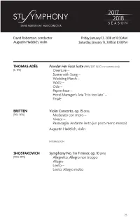 SEASON THOMAS ADÈS Overture