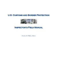 US Customs and Border Protection Inspector's Field Manual
