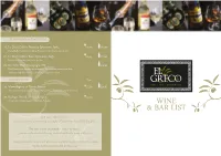 Wine List 2020