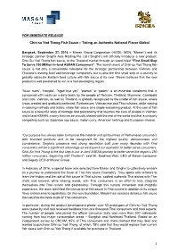 Chin-Su Yod Thong Fish Sauce – Taking an Authentic National Flavor Global