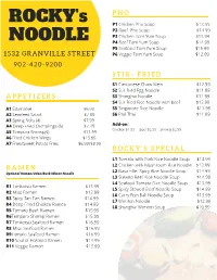 Copy of Menu for Take