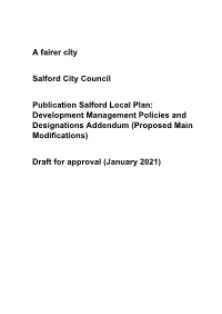 Development Management Policies and Designations Addendum (Proposed Main Modifications)