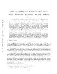 Epione: Lightweight Contact Tracing with Strong Privacy