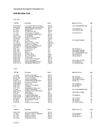 Full Rooster List