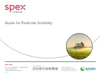 Guide for Pesticide Solubility