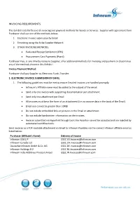 Invoicing Requirements