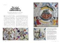 Narrative Embroidery , Which She Panel Demonstrates the Use of Stem and the Books, Scottish Diaspora