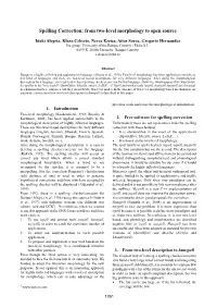Spelling Correction: from Two-Level Morphology to Open Source