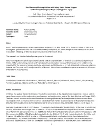 Recovery Outline with Status Review Triggers for Silene Regia