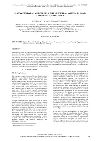 Spatio-Temporal Modelling & the New Urban Agenda in Post
