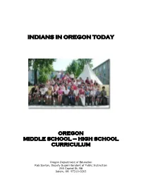 Indians in Oregon Today