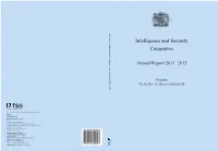 Intelligence and Security Committee – Annual Report