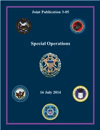 JP 3-05, Special Operations