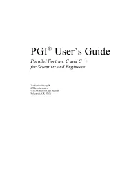 PGI 5 User's Guide