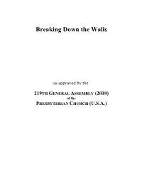 Breaking Down the Walls