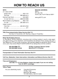Calling from an NDTC Exchange)