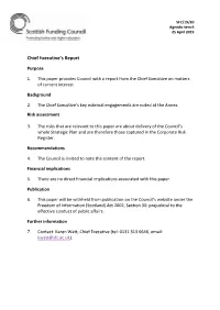 Chief Executive's Report April 2019