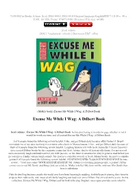 Excuse Me While I Wag: a Dilbert Book