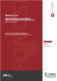 Literature Review of Methods for Representing Uncertainty