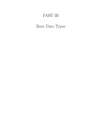 PART III Basic Data Types