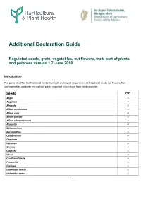 Additional Declaration Guide