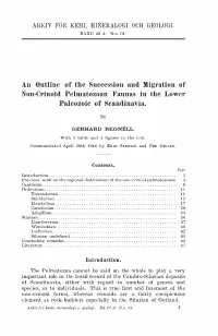 An Outline of the Succession and Migration of Non-Crinoid Pelmatozoan Faunas in the Lower Paleozoic of Scandinavia