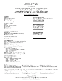 Associate of Science to B.S. in Forensic Biology
