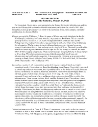BOTANY SECTION Compiled by Richard E. Weaver, Jr., Ph.D. For