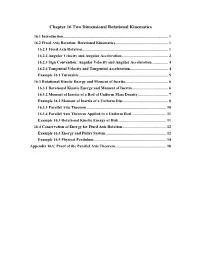 Chapter 16 Two Dimensional Rotational Kinematics