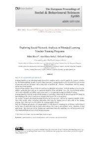 Exploring Social Network Analysis in Blended Learning Teacher Training Programs