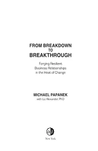 From Breakdown to Breakthrough