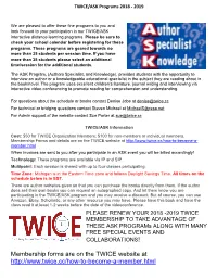 Membership Forms Are on the TWICE Website At