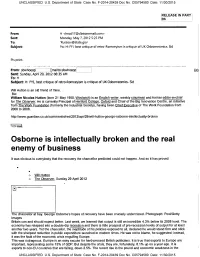 Osborne Is Intellectually Broken and the Real Enemy of Business