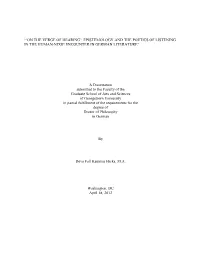 Georgetown University in Partial Fulfillment of the Requirements for the Degree of Doctor of Philosophy in German