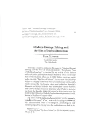 The Sins of Multiculturalism Peur Crrrrun Leiden University the Netherlands