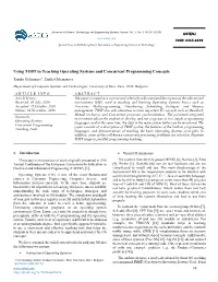 Using TOST in Teaching Operating Systems and Concurrent Programming Concepts