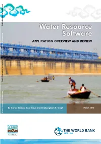 Water Resource Software APPLICATION OVERVIEW and REVIEW Public Disclosure Authorized Public Disclosure Authorized