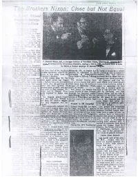 Brothers Nixon: Close but Not Equal