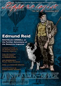 Edmund Reid NICHOLAS CONNELL on the Further Adventures of the Detective Inspector