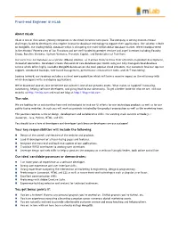 Front-End Engineer @ Mlab